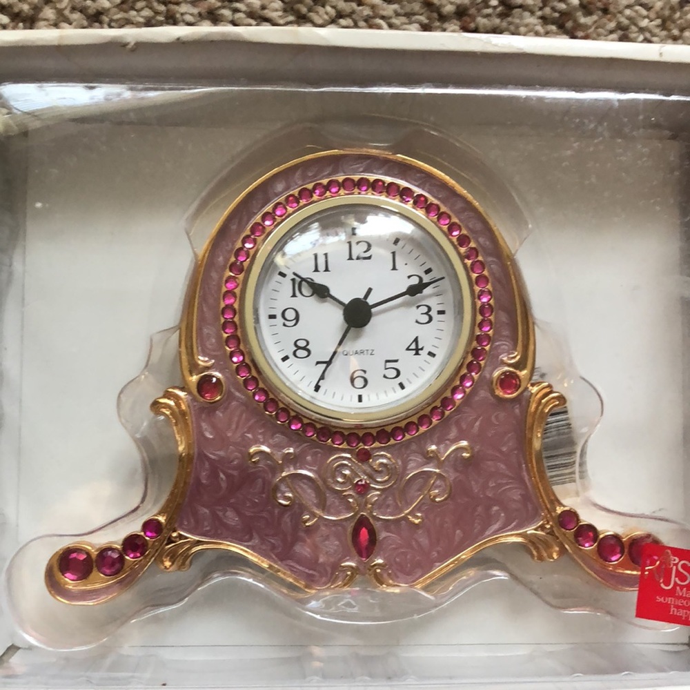 Standing enamel clock